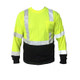 Forester Hi-Vis Black Bottom Class 2 Reflective Safety Long Sleeve Shirt - Safety Green Forester Hi-Vis Black Bottom Class 2 Reflective Safety Long Sleeve Shirt - Safety Green